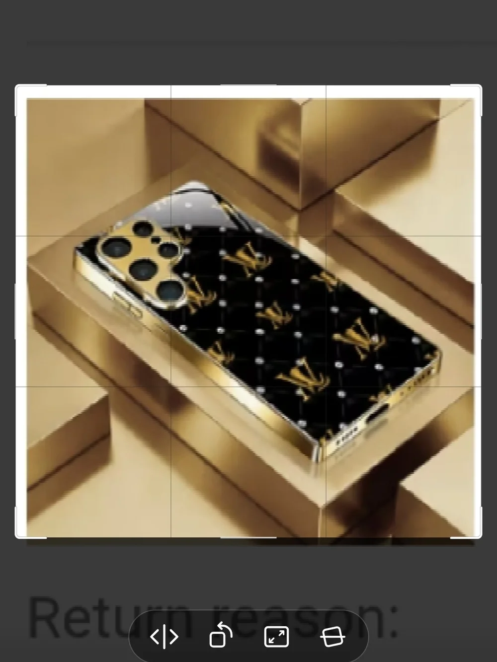 Luxury Black & Gold Patterned Phone Case 2 On Hand
